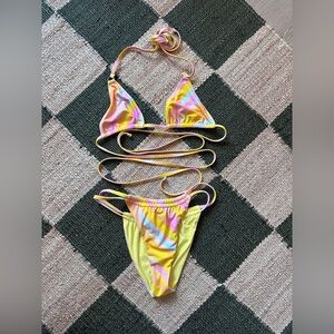 Blackbough Bikini Set, Matching Top & Bottom Swimsuit, Size Medium